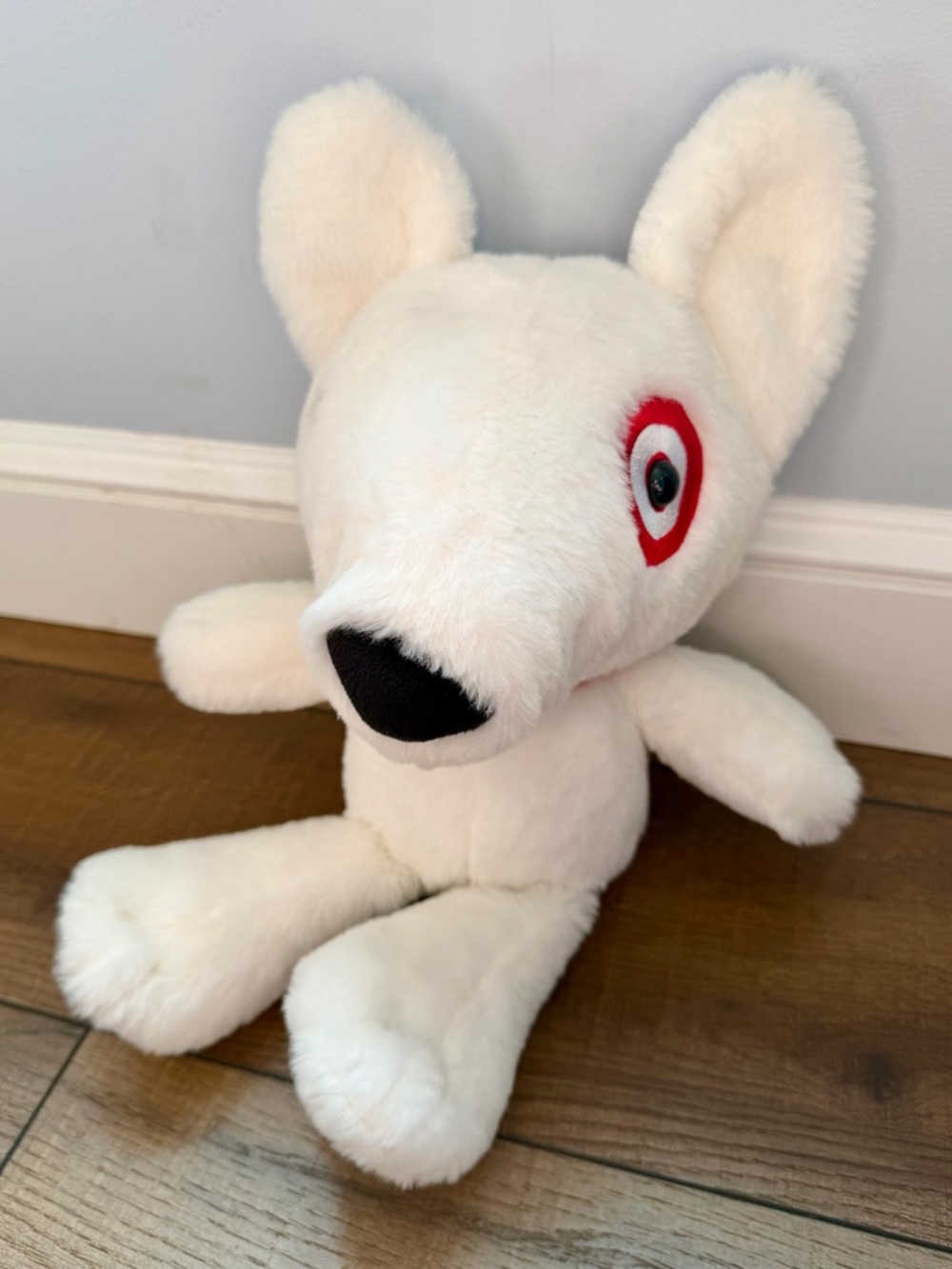 Target Bullseye White Plush Dog Plushie 15” Stuffed Animal 2023 Exclusive
